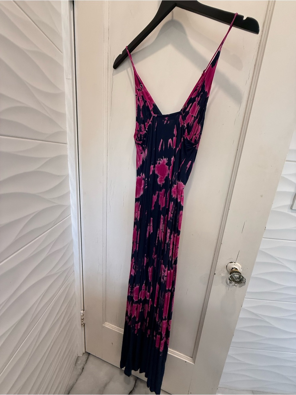 Young Fabulous & Broke Navy and Hot Pink Tie-Dye Maxi Dress - Picture 2 of 6